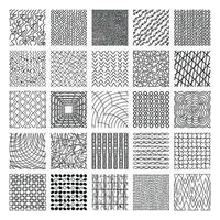 Set of Abstract Monochrome Patterns vector