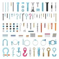 Set of Fasteners vector