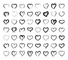 Collection of Grunge Hearts Frames vector