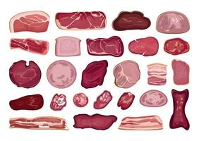 Set of Meat Delicacies vector