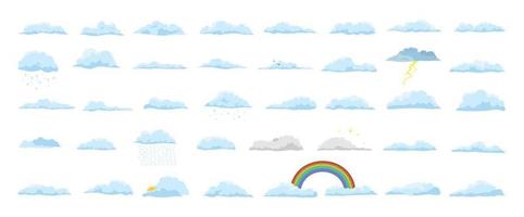 conjunto de nubes vector