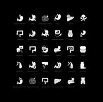 Set of simple icons of Gastroenterology vector