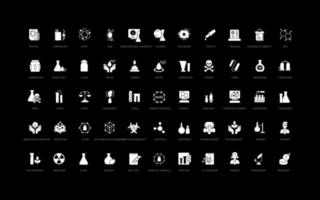 Set of simple icons of Chemistry vector