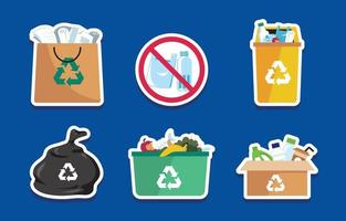 Recycling at Home Sticker vector