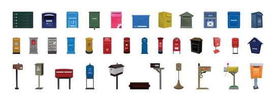 Mailboxes of Collection vector