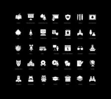 Set of simple icons of Back to School vector