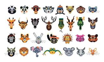 Wild Animal Avatar Set vector