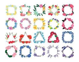 Set of Floral Frames vector