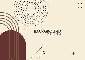 blank banner in pastel brown color with aesthetic geometric style. design for website, poster vector