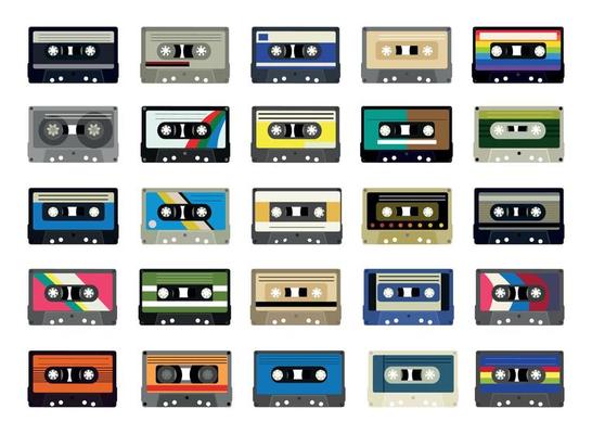 Set of Cassettes for Tape Recorder