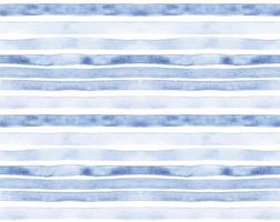 seamless pattern with watercolor horizontal stripes in blue and white. hand drawing abstract background for children. design for fabric, wallpaper, wrapping paper. vector