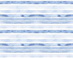 seamless pattern with watercolor horizontal stripes in blue and white. hand drawing abstract background for children. design for fabric, wallpaper, wrapping paper. vector