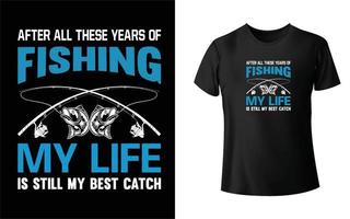 Fishing t shirt design vector