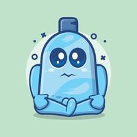 funny toothpaste tube character mascot with sad expression isolated cartoon in flat style design vector