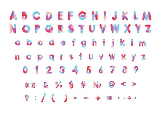 Gradient of Font
