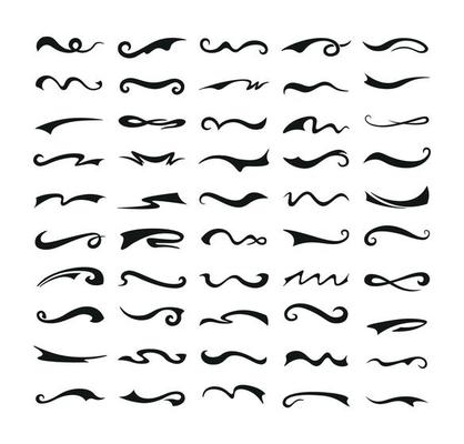 Set of Black Underlines