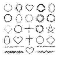 Spiky Frames and Ornaments vector