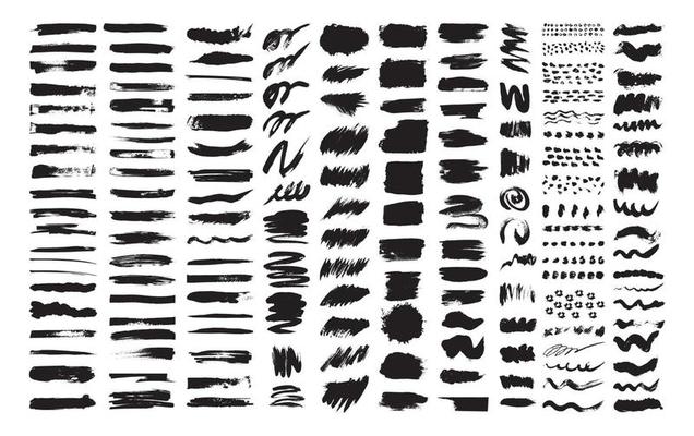 Textured Black Brush Set