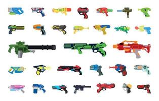 juego de armas de juguete vector