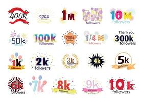 Collection of Congratulations with Round Number vector