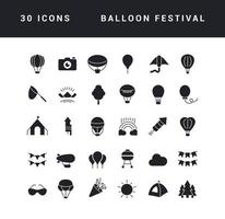 Vector Simple Icons of Balloon Festival