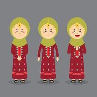 Oman Character with Various Expression vector