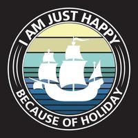 Columbus day t shirt design vector