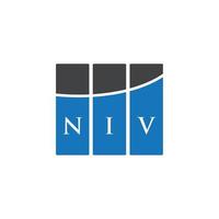 diseño de logotipo de letra niv sobre fondo blanco. concepto de logotipo de letra inicial creativa niv. diseño de letras niv. vector