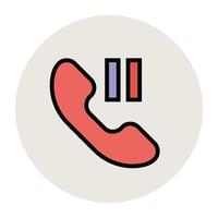 Trendy Hold Call vector