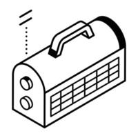 Air conditioner vector in isometric design