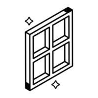 Modern line icon of a window vector