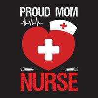 Nurse t shirt design vector