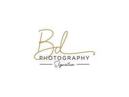 Letter BD Signature Logo Template Vector