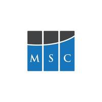 MSC letter logo design on WHITE background. MSC creative initials letter logo concept. MSC letter design. vector