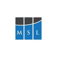 diseño de logotipo de letra msl sobre fondo blanco. concepto de logotipo de letra de iniciales creativas de msl. diseño de letra msl. vector