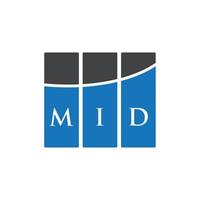 MID letter logo design on WHITE background. MID creative initials letter logo concept. MID letter design. vector