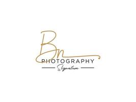 Letter BN Signature Logo Template Vector