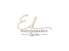 Letter ED Signature Logo Template Vector