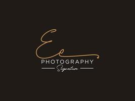 Letter EE Signature Logo Template Vector