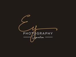 Letter EY Signature Logo Template Vector