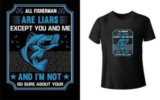 Fishing t shirt design vector