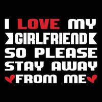 Girlfriend t shirt design vector