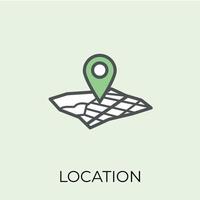 Trendy Map Locator vector