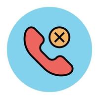 Trendy Cancel Call vector