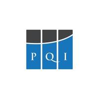 diseño de logotipo de letra pqi sobre fondo blanco. concepto de logotipo de letra de iniciales creativas pqi. diseño de letras pqi. vector