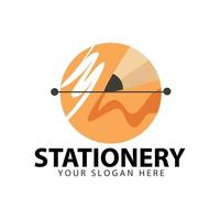 Stationery logo design vector template