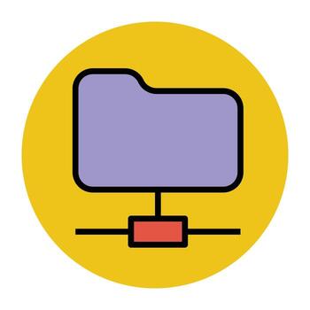 carpeta compartida de moda vector