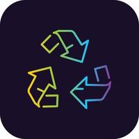 Recyclable Gradient Icon vector