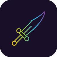 Dagger Gradient Icon vector