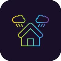 Shelter Gradient Icon vector